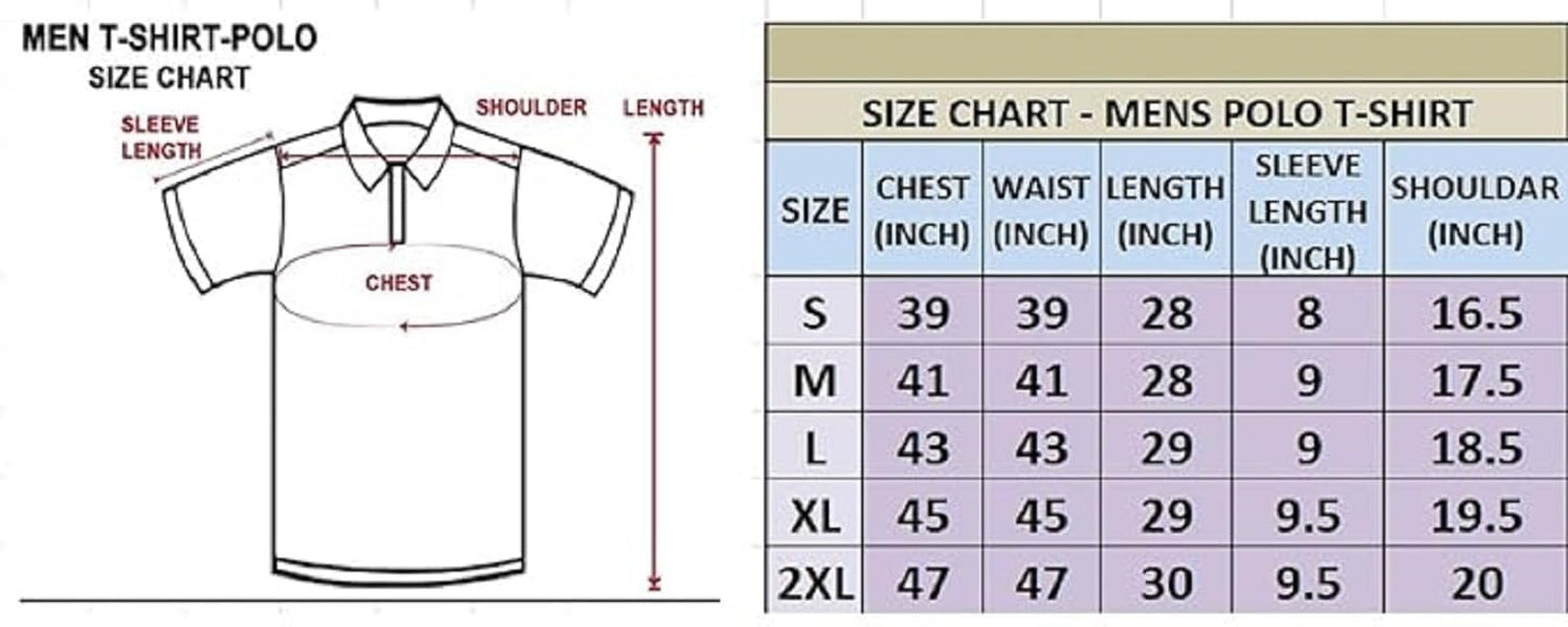Lymio Polo T Shirt for Men || Men Casual T-Shirt || Available in Combo Packs (Polo 40 to 43)